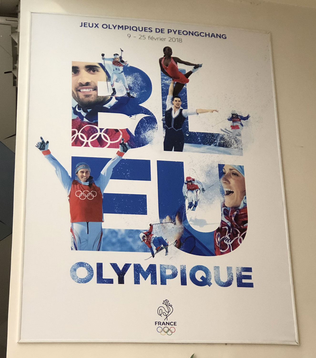 L’affiche française pour les JO d’hiver de 2018 à Pyeonchang, en Corée du Sud © Globe Reporters