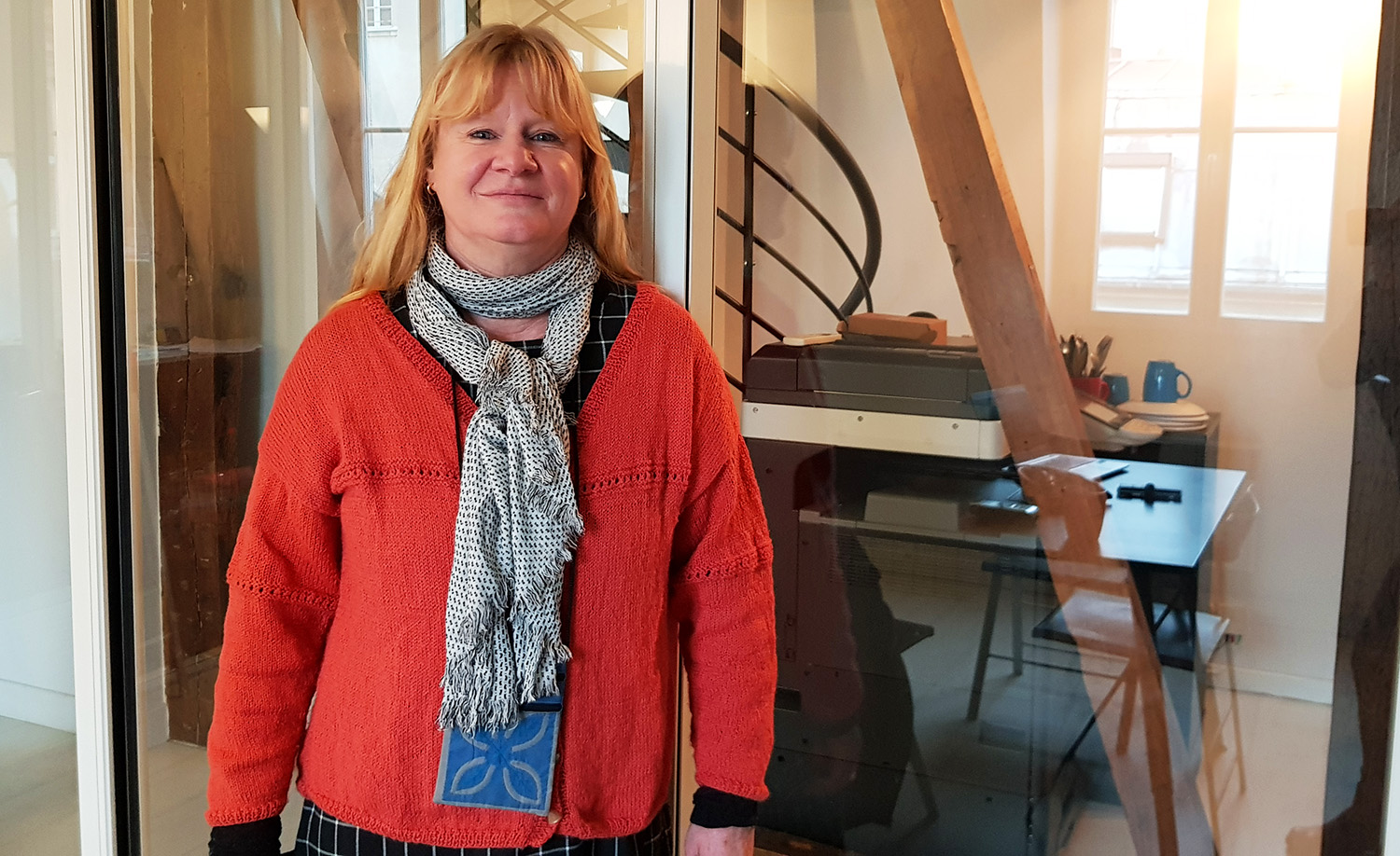 Nathalie MACHON, dans les locaux de travail de notre envoyée spéciale © Globe Reporters