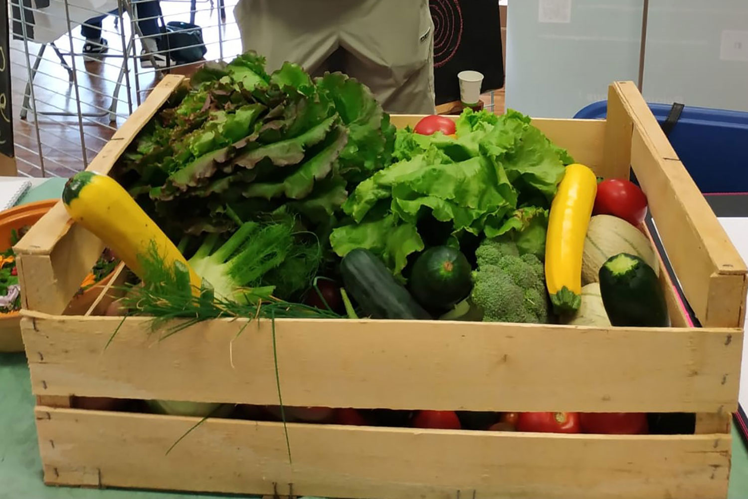 Exemple d’un panier de légumes fournis par l’AMAP « Les Paniers bios de Mareil » © R MILLER