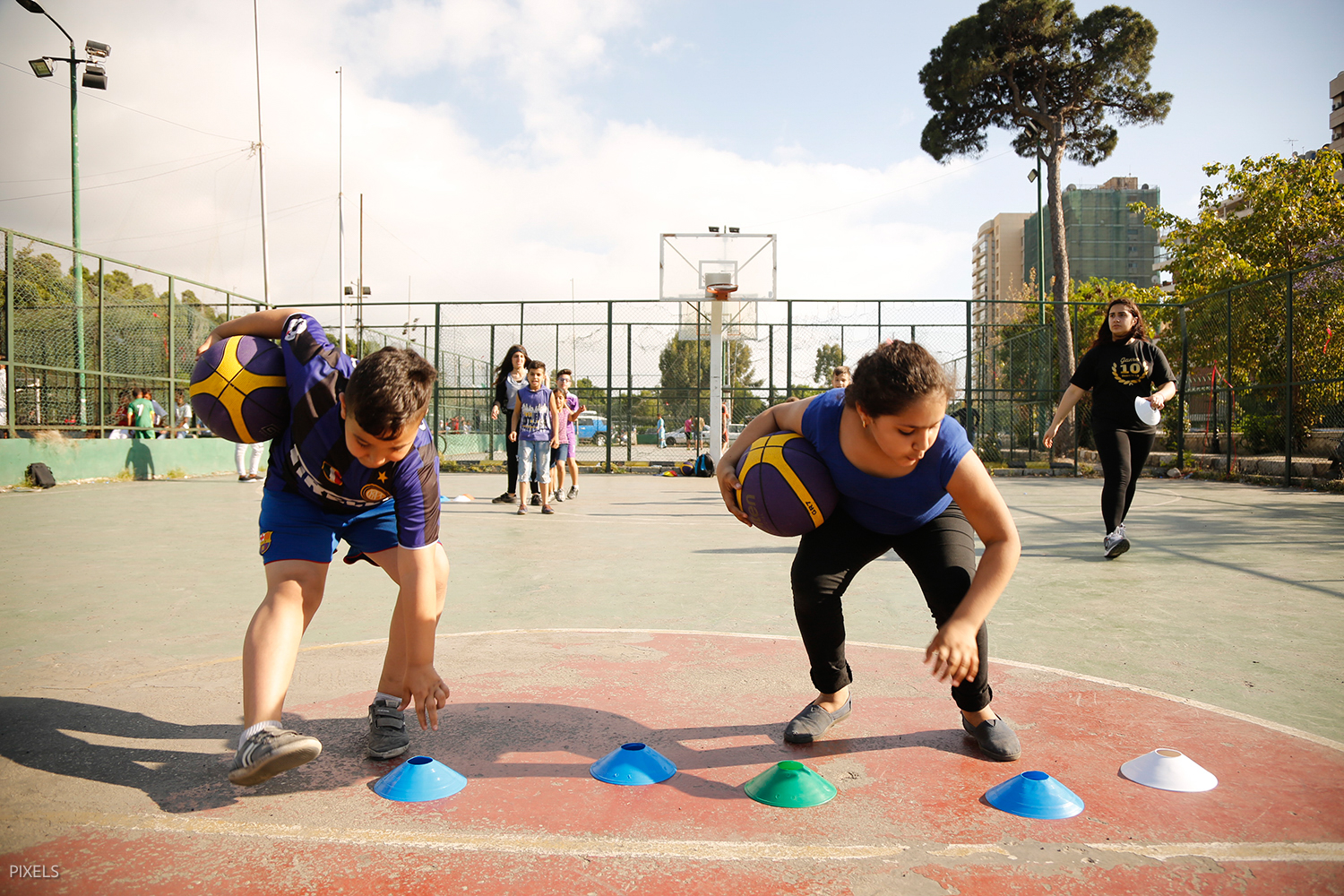 Entraînement hebdomadaire de basket-ball de rue à Qasqas Zone 2017 ©GAME Lebanon