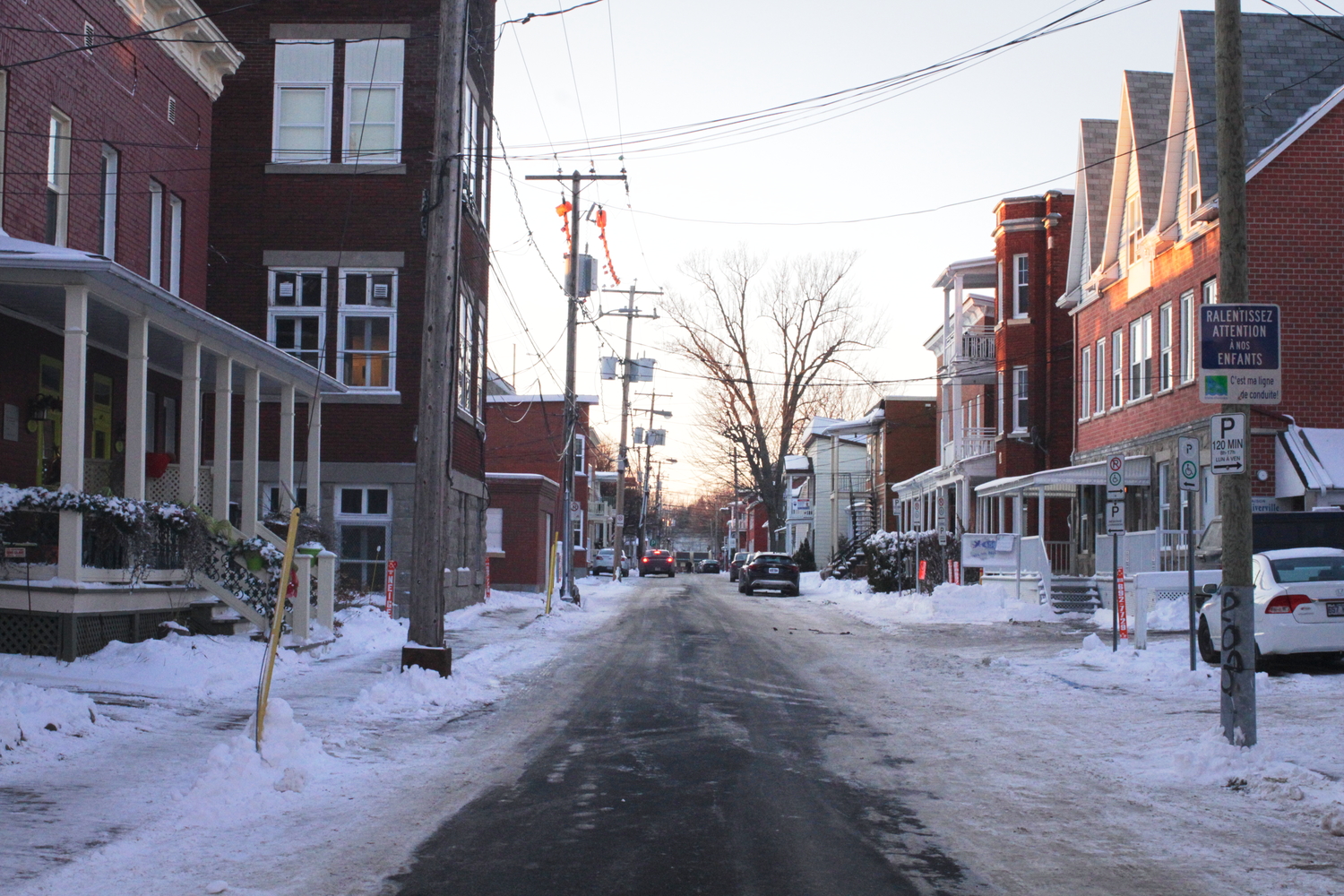 Une rue à Trois-Rivières.