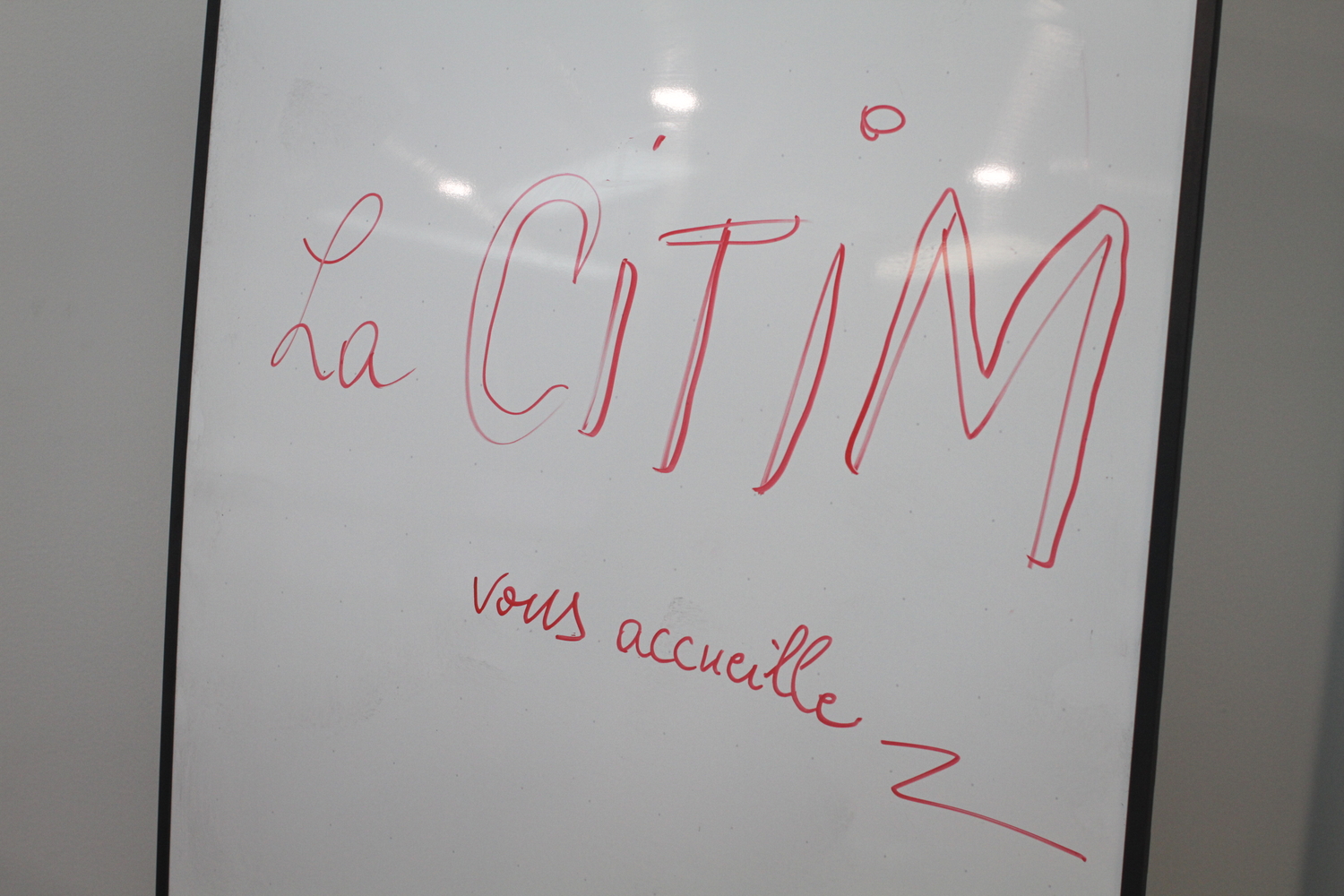 Un tableau d’accueil à la CITIM.