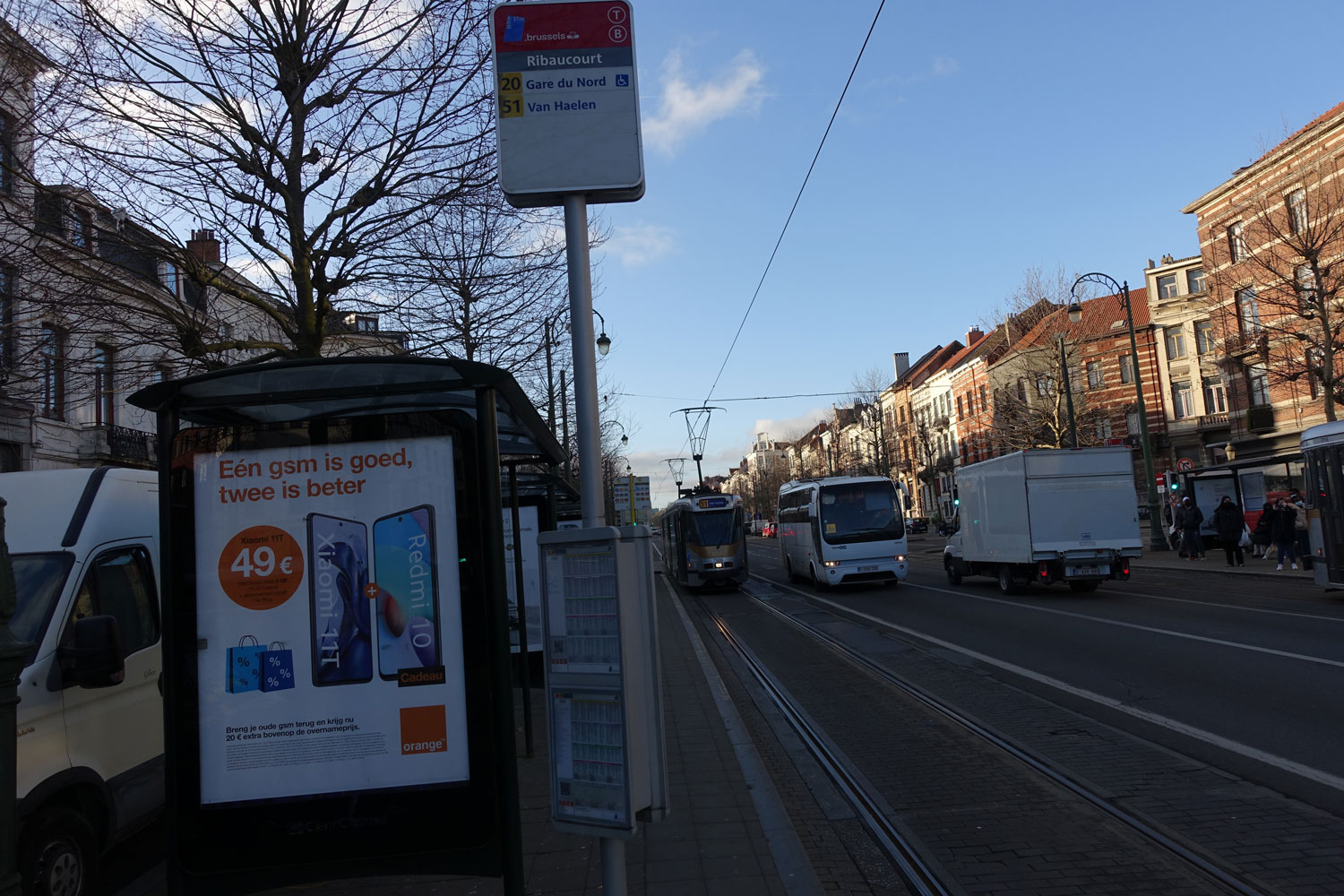 La station de tram où notre correspondant descend pour se rendre au foyer VZW © Globe Reporters