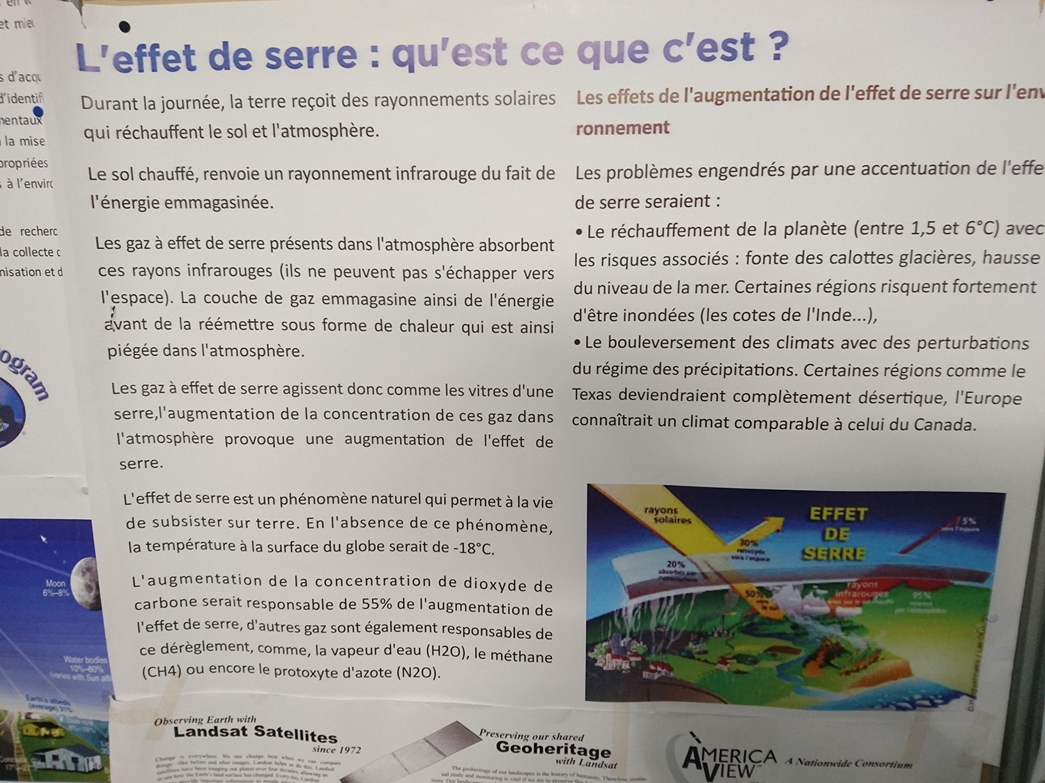 Panneau explicatif au stand de l’association 