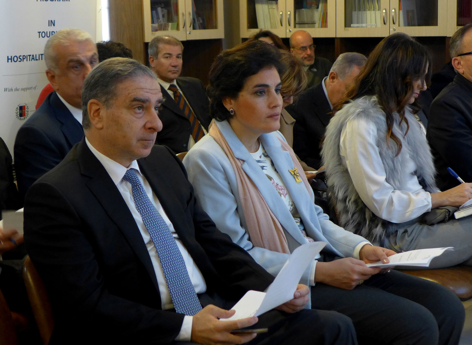 Michel Pharaon et Mme Juliana Najem, présidente de PRODES, l’ONG qui a monté le projet IMS.