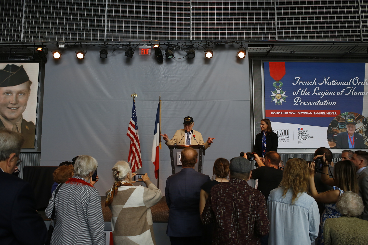 Discours du vétéran Samuel MEYER, décoré de la Légion d’honneur française © Globe Reporters