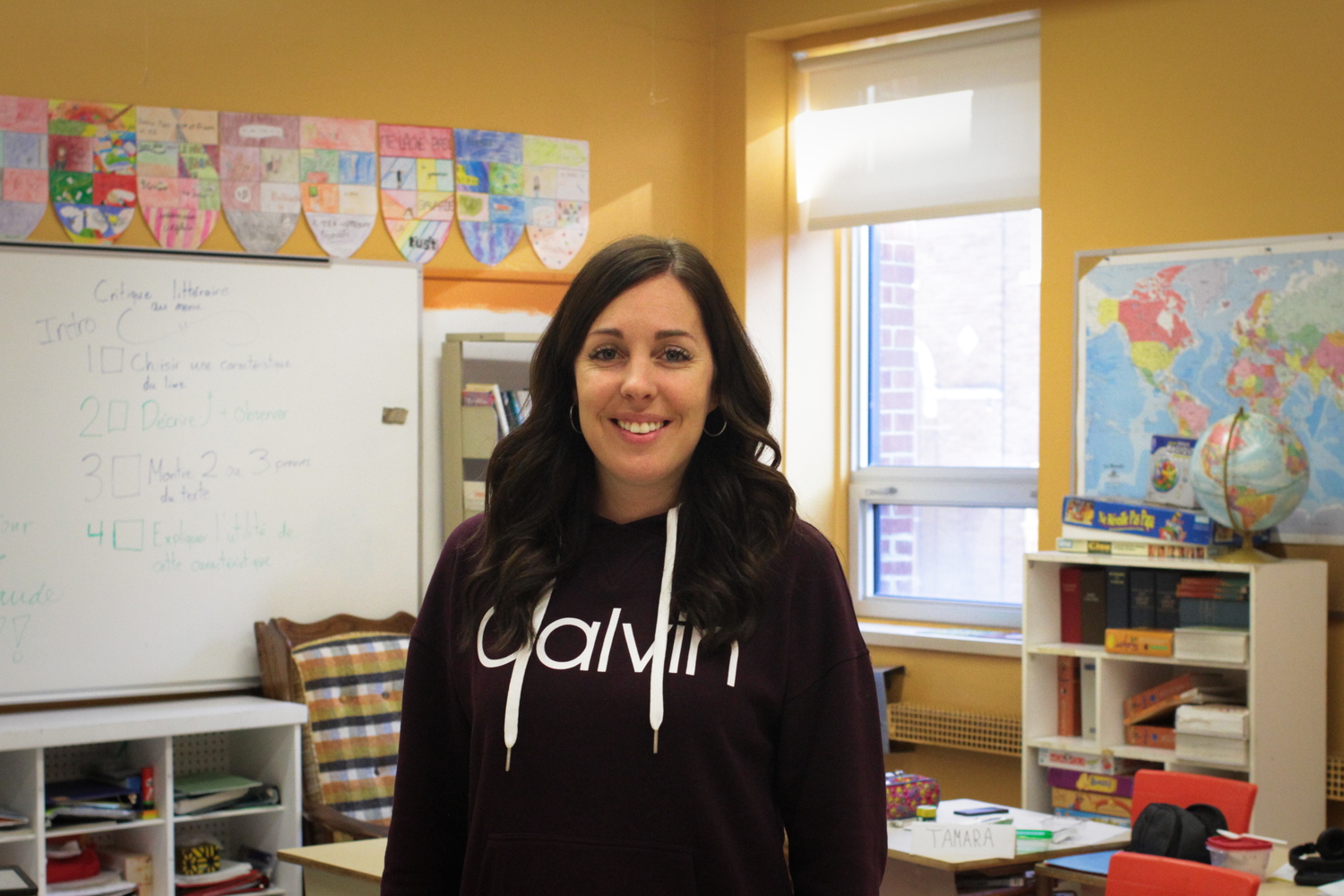 Annie-Claude GAUDREAULT dans sa classe.