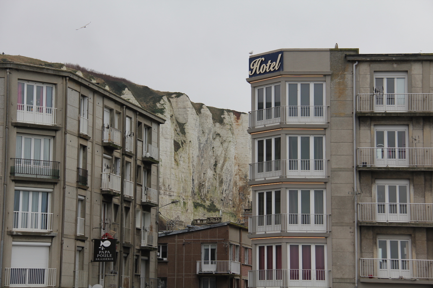 En tournant le dos à la mer, toutes les perspectives aboutissent sur les falaises de craie © Globe Reporters