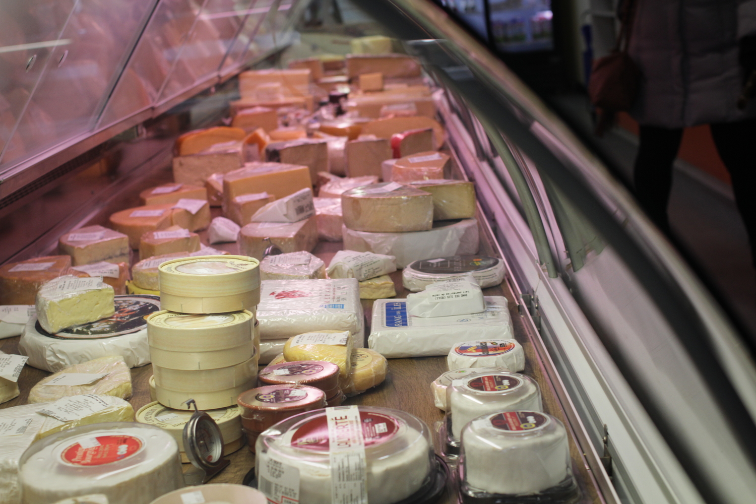 Fromages en vente.