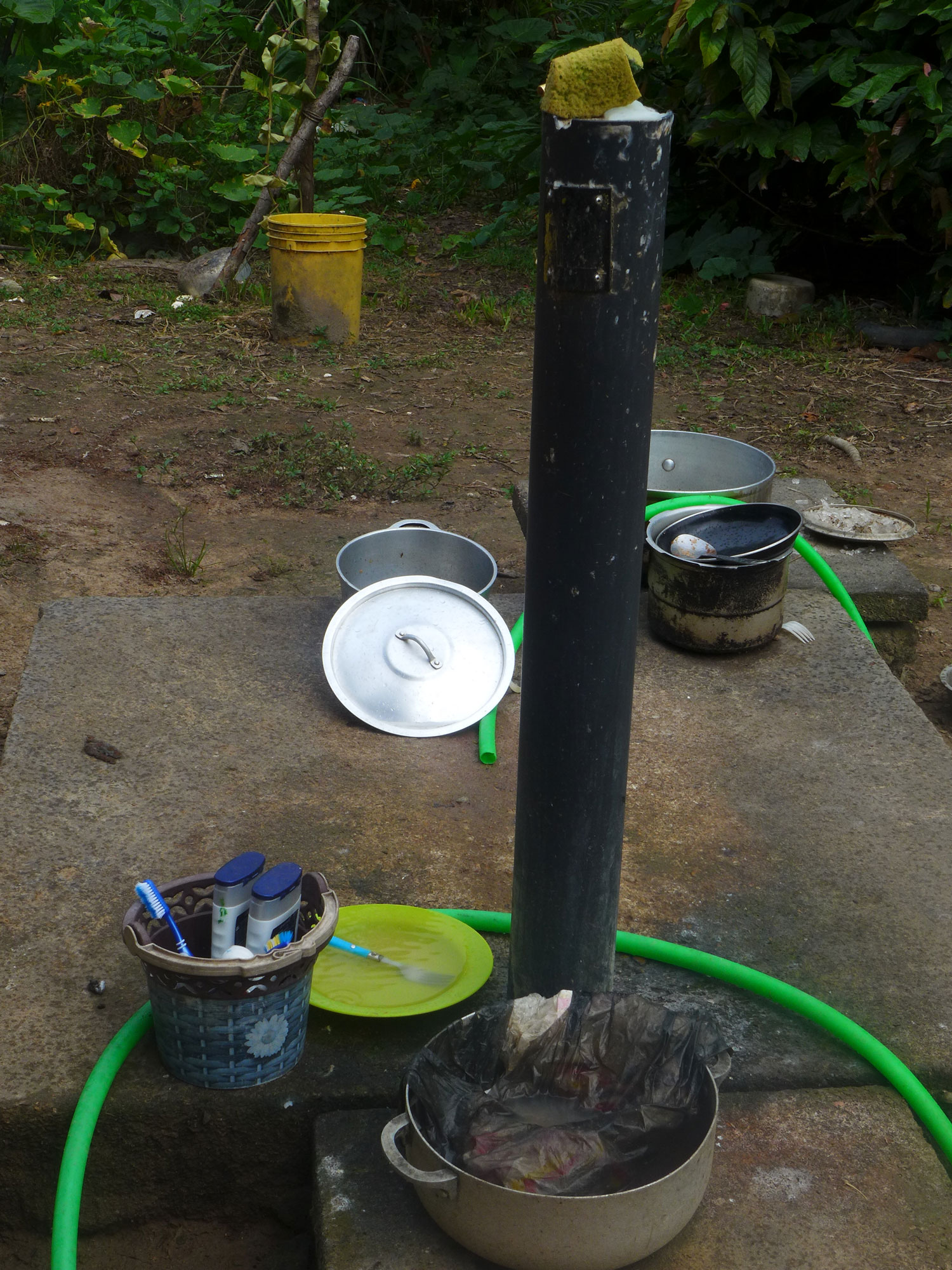 Un point d’eau pour l’usage domestique.