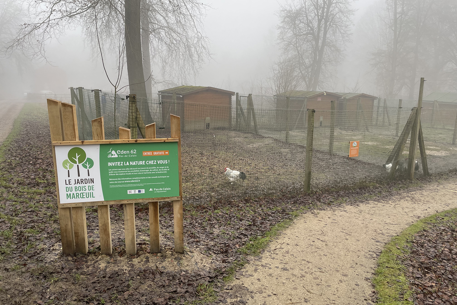 Au bois de Maroeuil, le public peut se balader gratuitement dans un jardin pédagogique où se côtoient animaux et plantes. © Globe Reporters