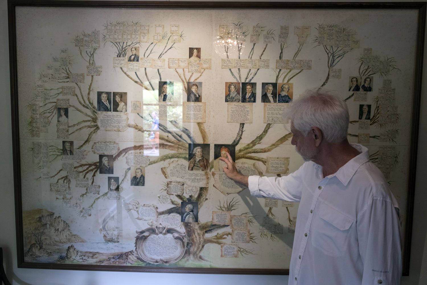 A l’entrée du Musée, un arbre généalogique présente la famille de Madame DESBASSAYNS.