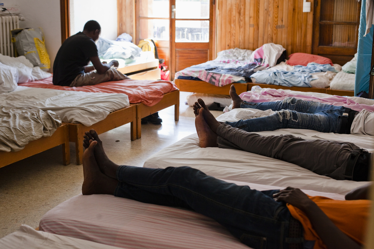 Le grand dortoir du refuge, photo prise pendant l’été 2018. (Crédits : Pauline Rey)