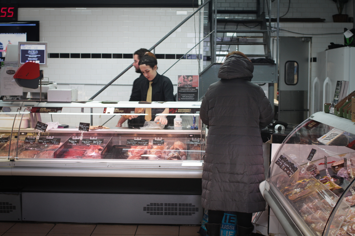 Boucherie Saint-Vincent au marché Jean Talon.