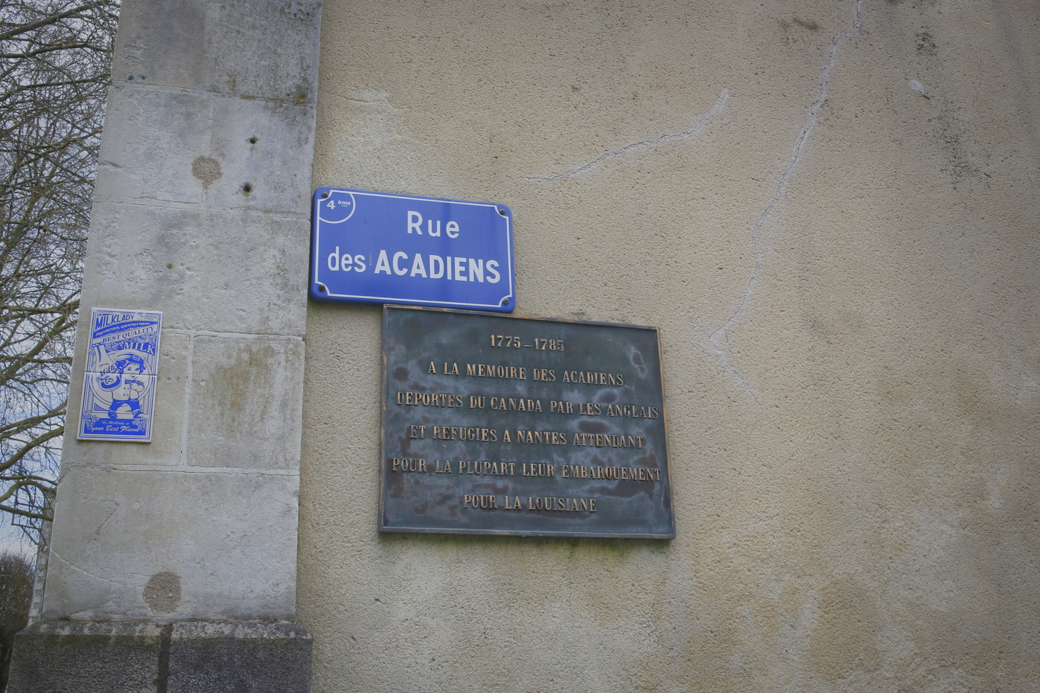 La fresque se situe rue des Acadiens à Nantes © Globe Reporters