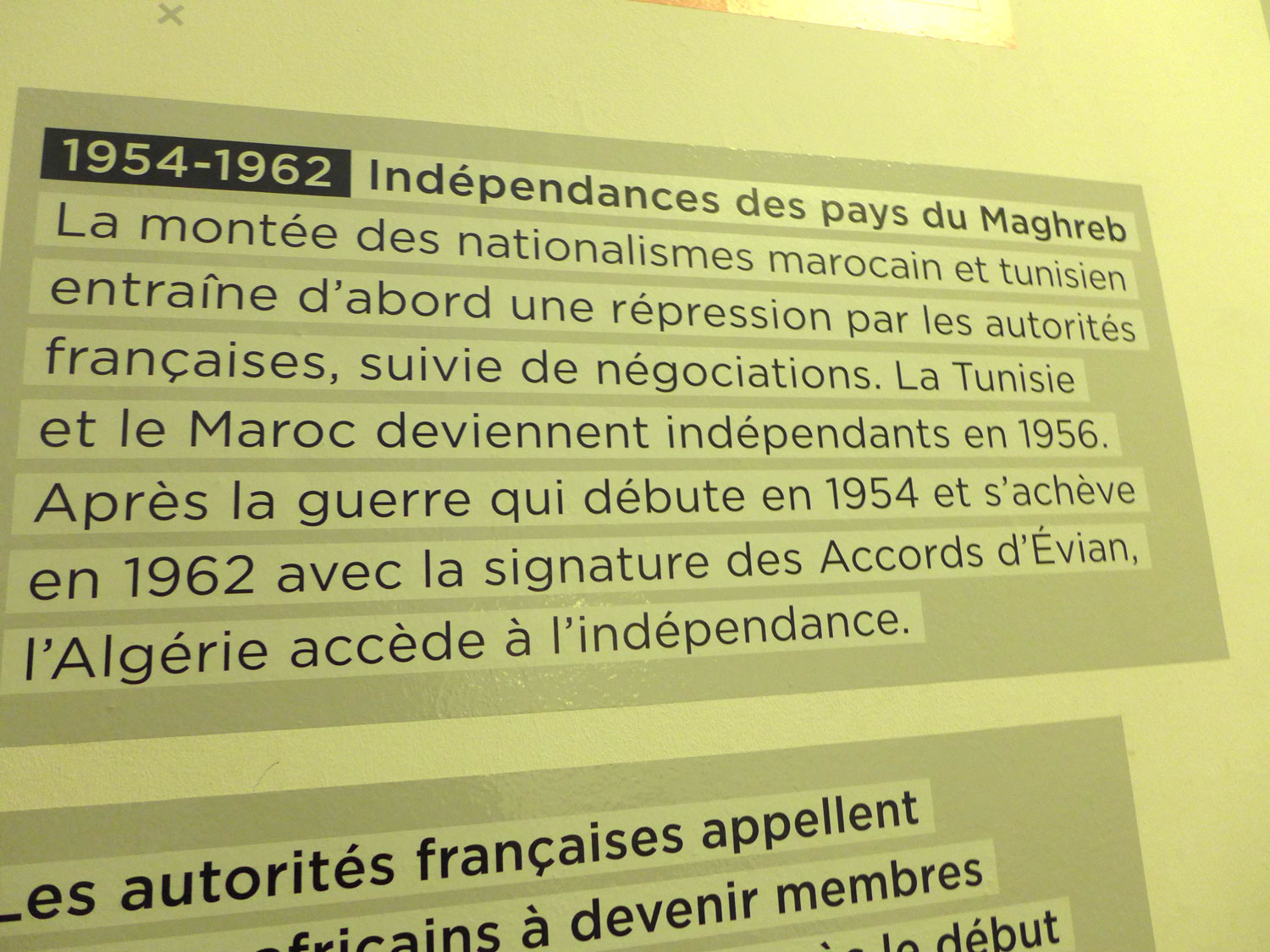 Milieu du XX siècle, les choses changent dans le maghreb.