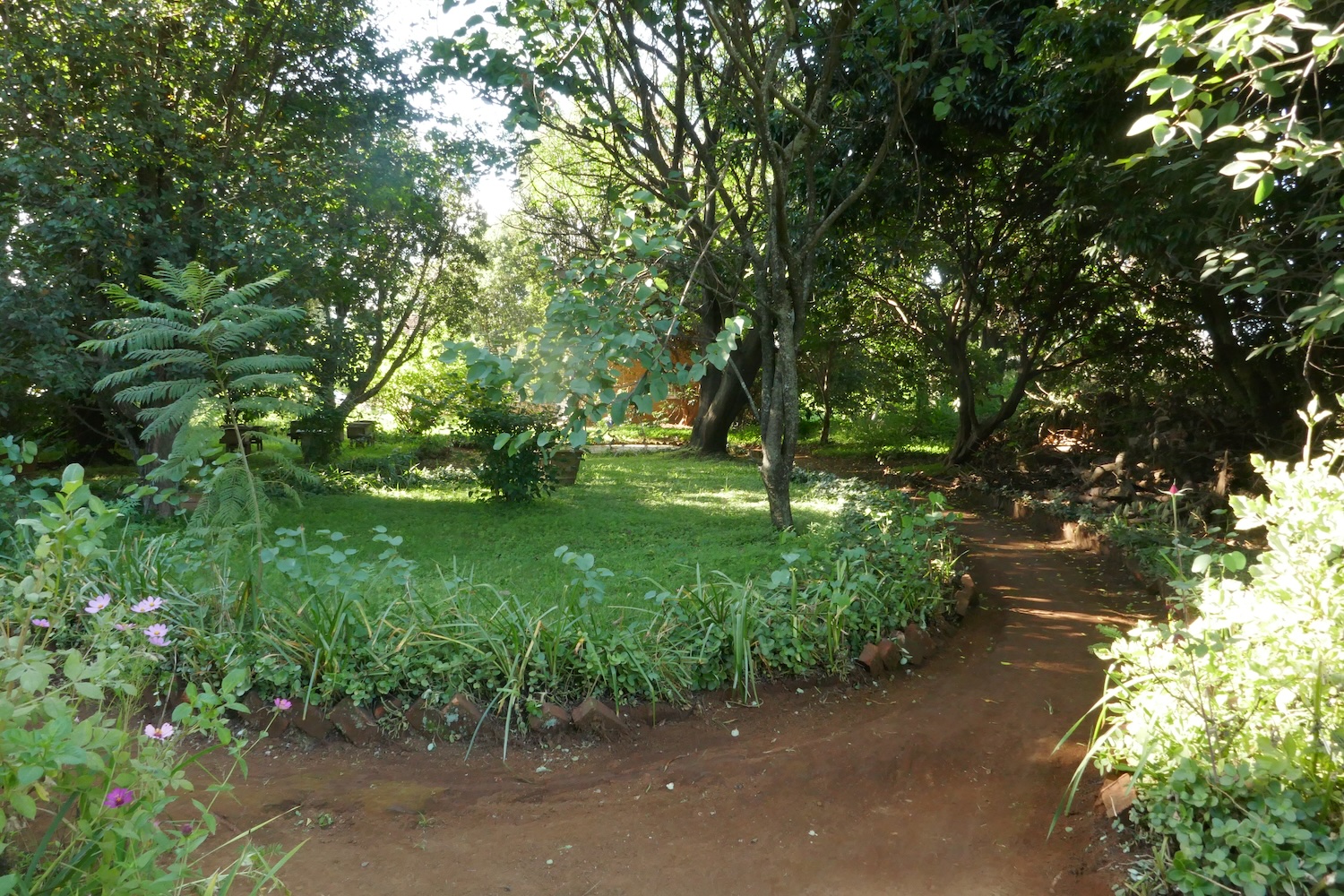 Jardin de la Résidence des hauts plateaux où se situe le bureau d’Anne © Globe Reporters