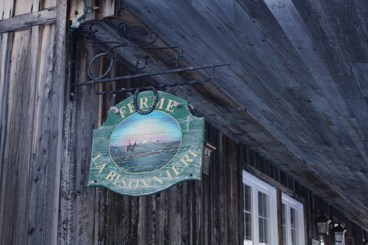 Au restaurant et ferme de bisons La Bisonnière.