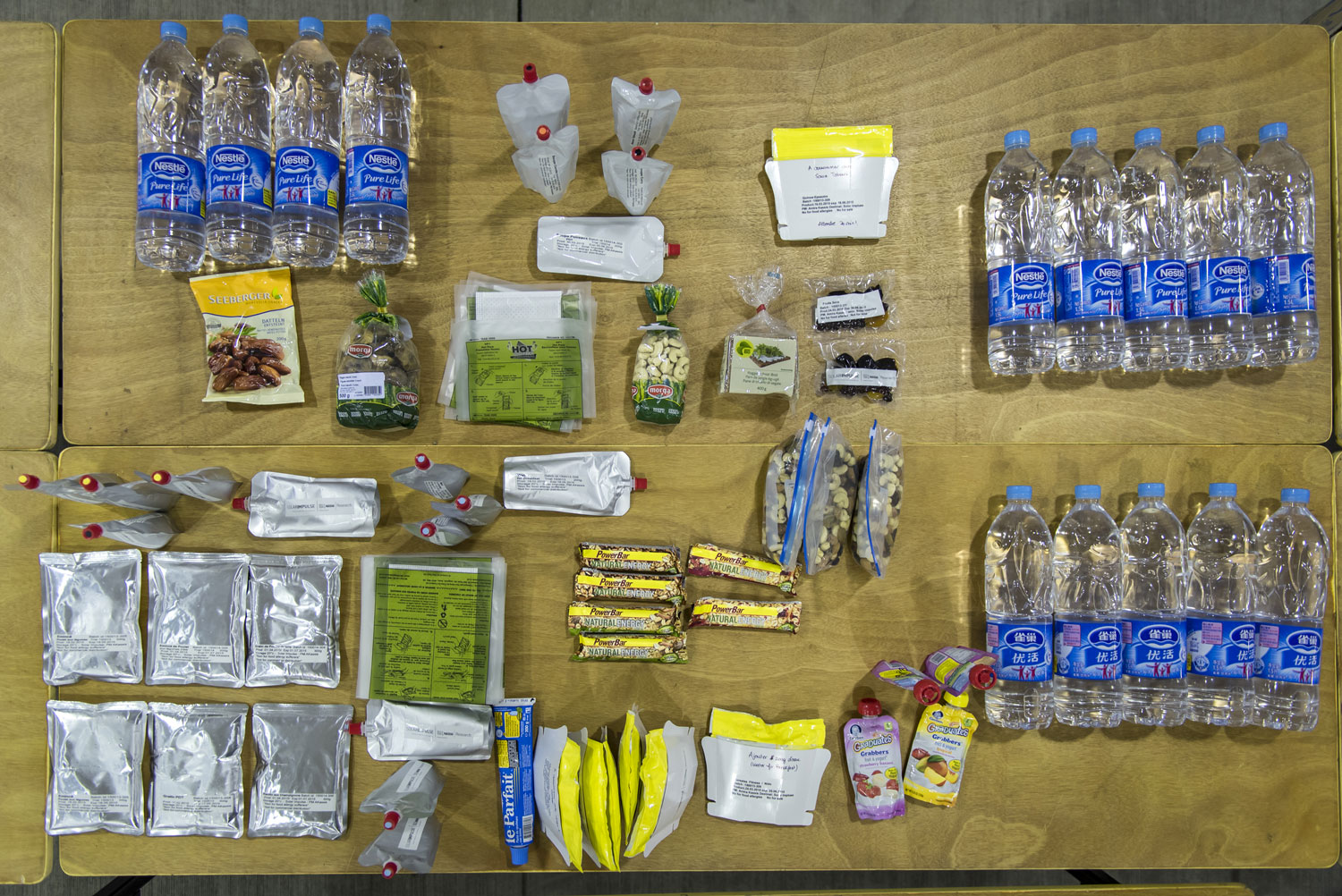 Voici la nourriture emportée par André BORSCHBERG en décollant de Chine pour aller vers le Japon © Solar Impulse