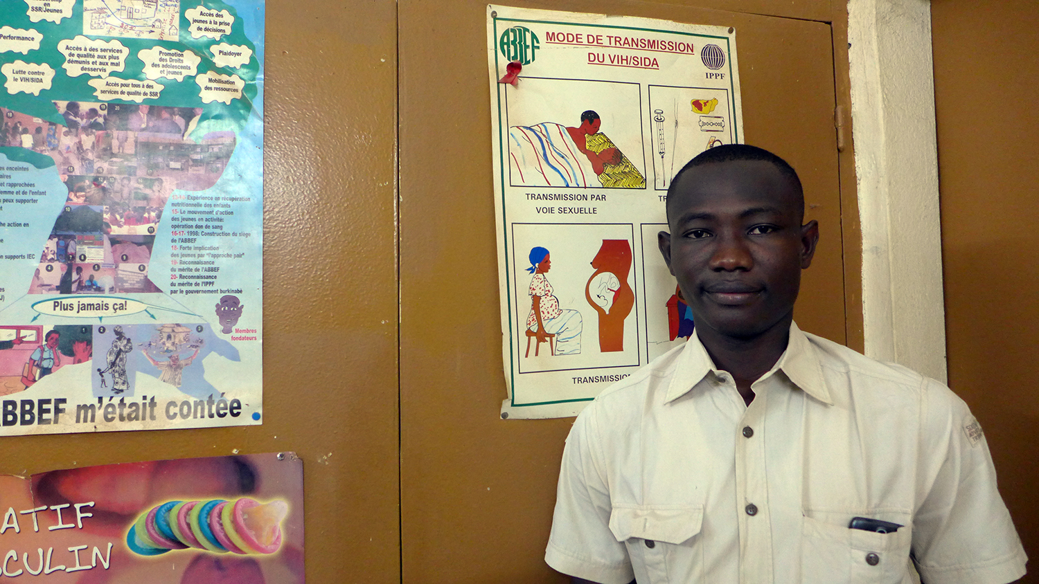 Flavien KARFO est pair éducateur chez l’ABBEF.