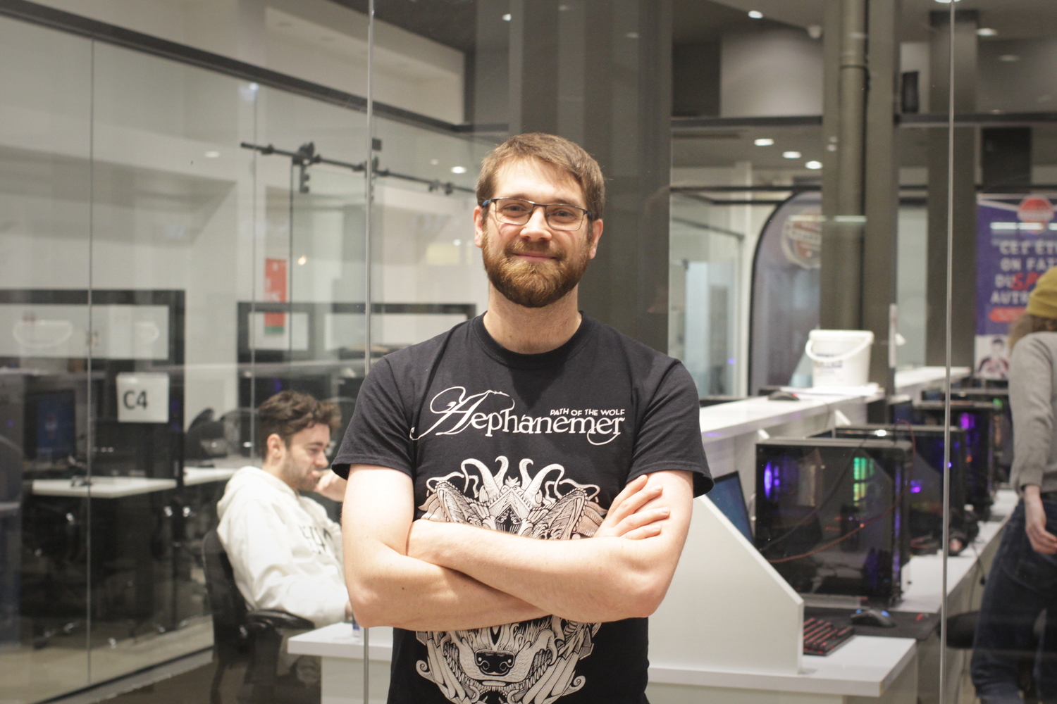 Maxime PELLETIER devant l’arène.
