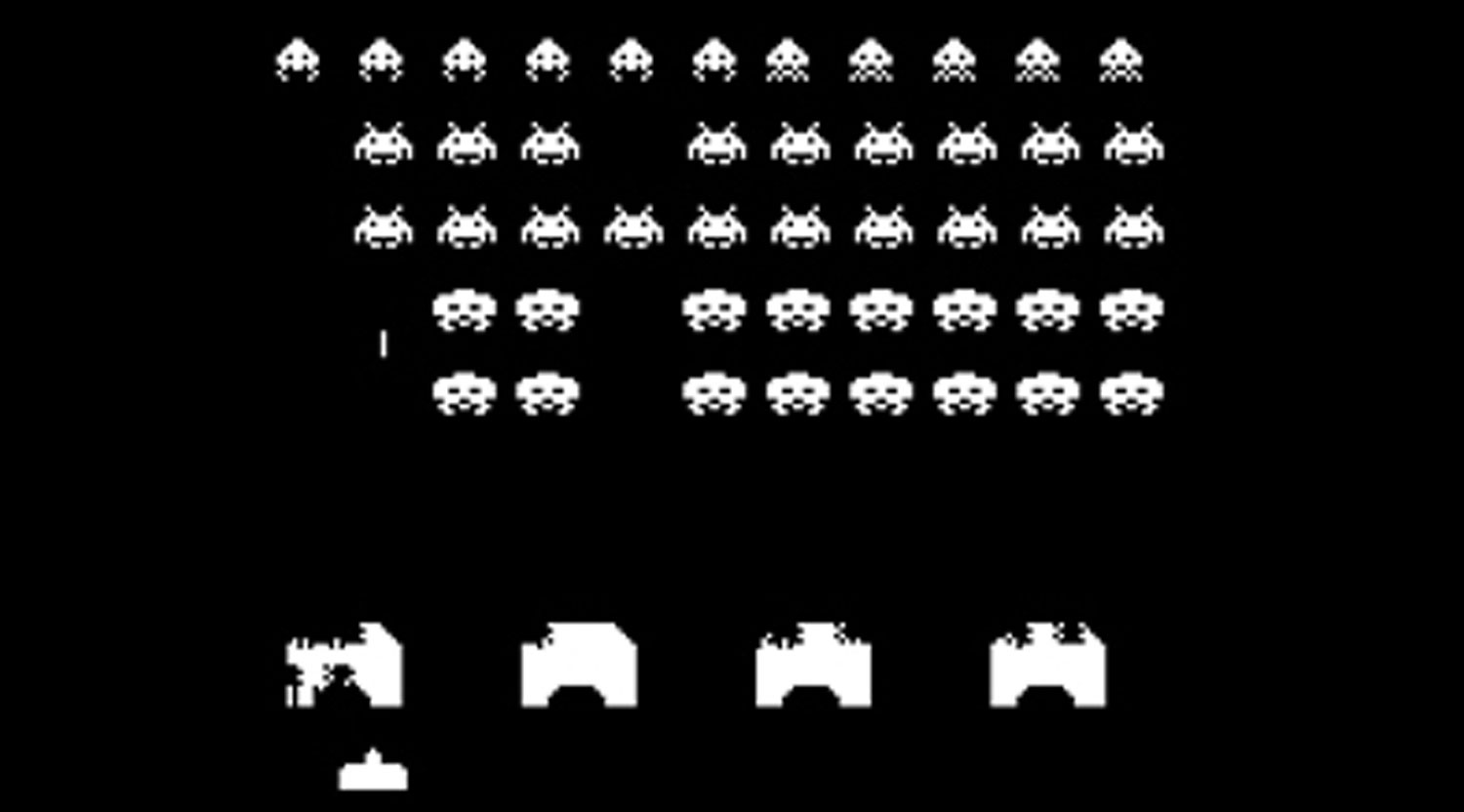 Avec Space Invaders, il faut abattre l’ennemi qui descend en masse sans trop détruire ses propres fortifications © Guillaume MONTAGNON