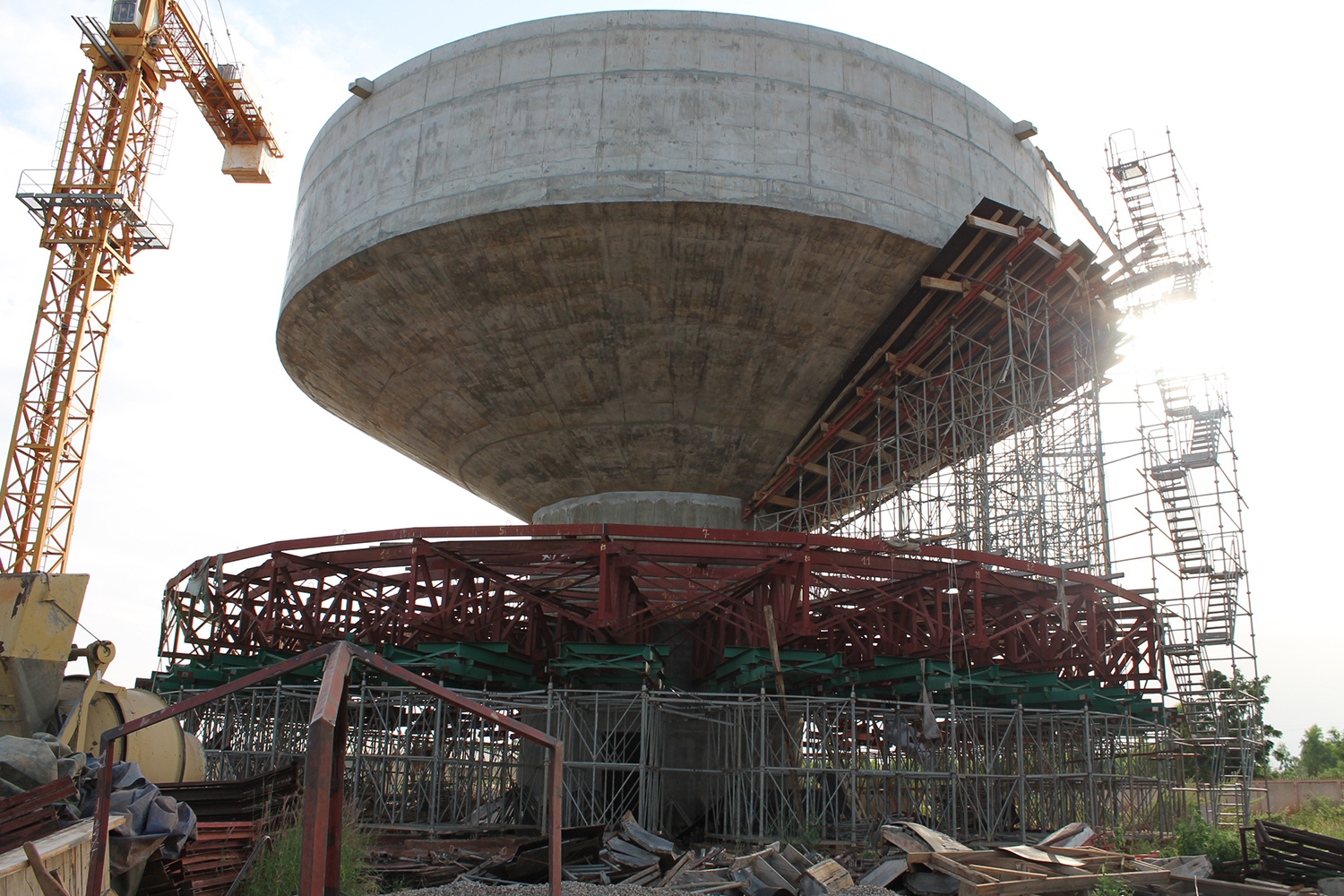 Château d’eau en construction aux alentours de Ouagadougou. Crédit photo ONEA