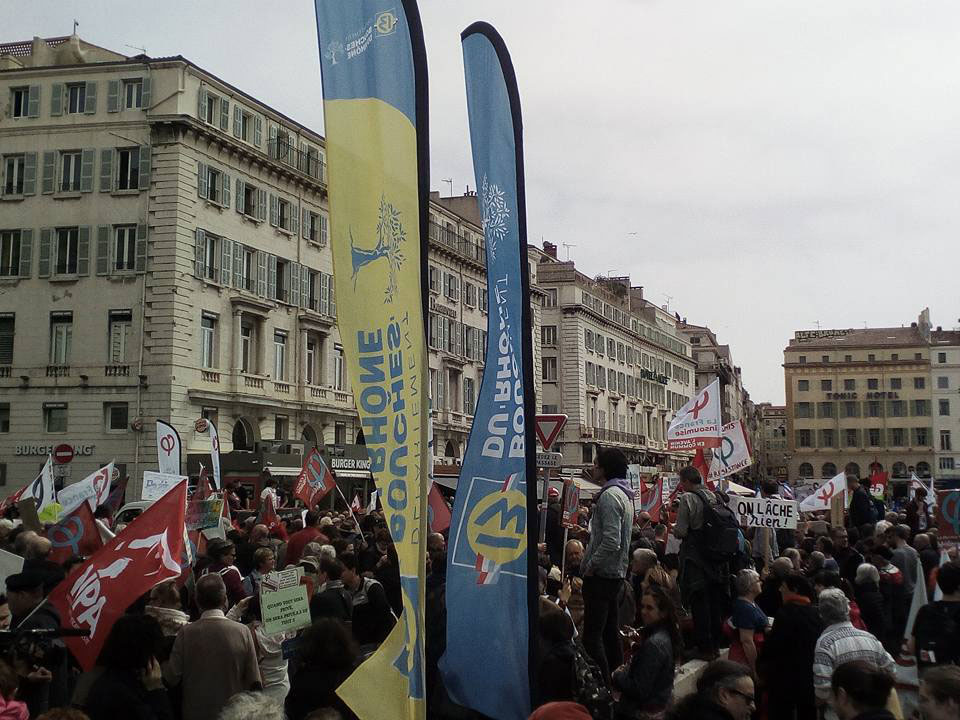 Au cœur de la manifestation.