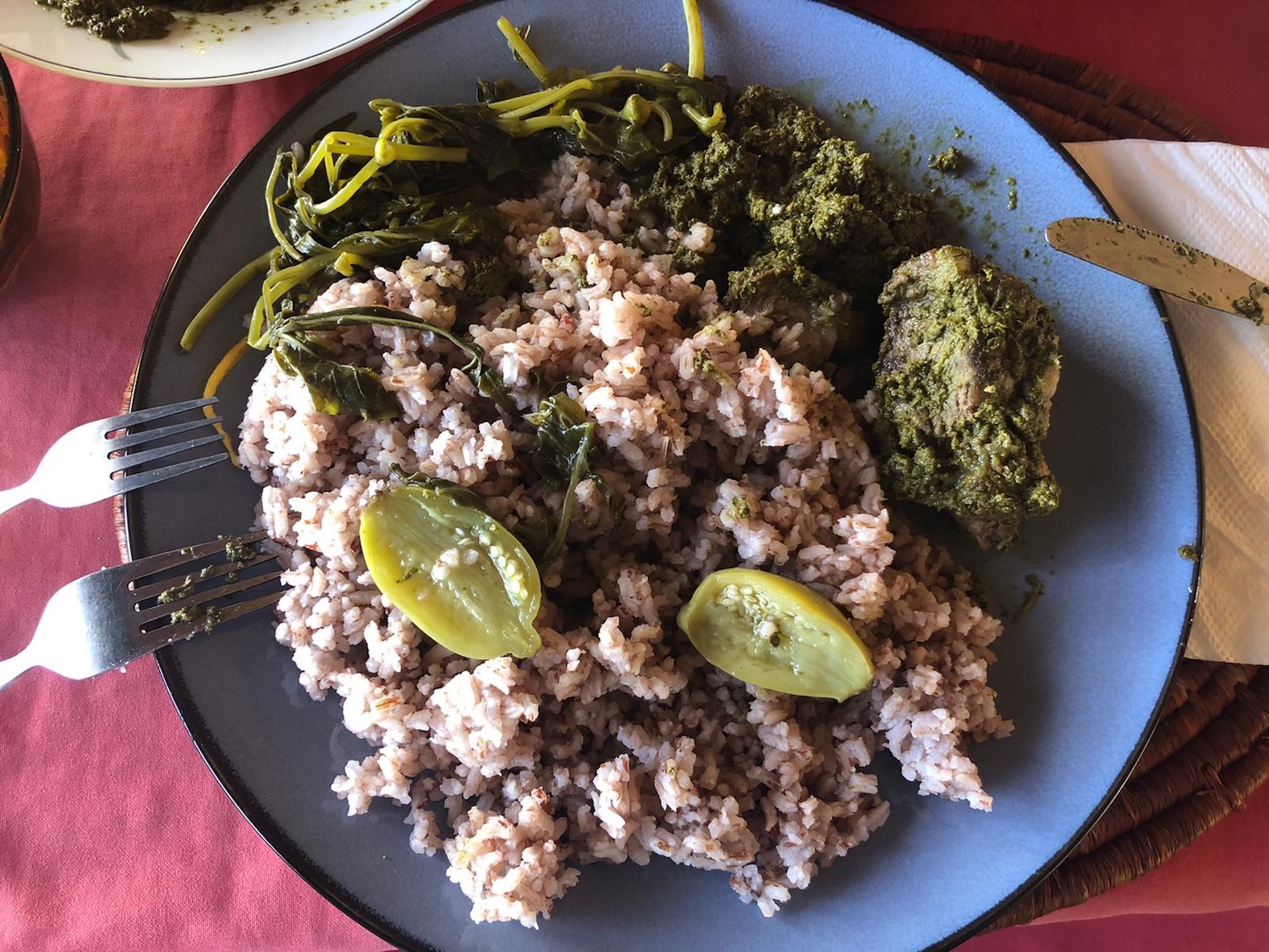 Un plat de ravitoto dégusté par notre envoyée spéciale à Antsirabe © Globe Reporters
