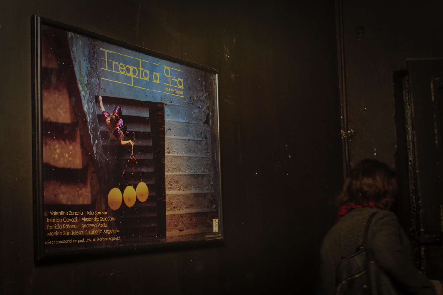 Affiche de la première pièce de théâtre avec laquelle Valentina a joué à Unteatru © Globe Reporters