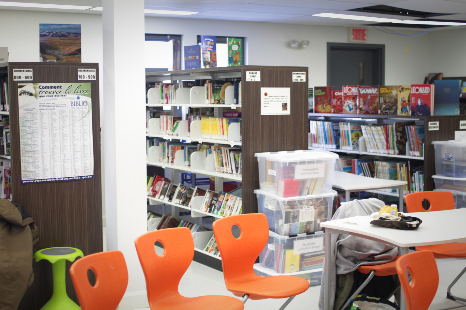 La bibliothèque de l’école Wahta’.