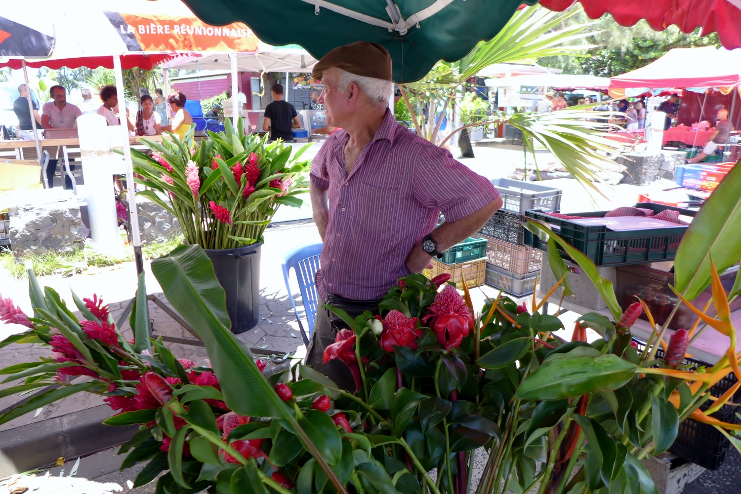 Un marchand de fleurs.