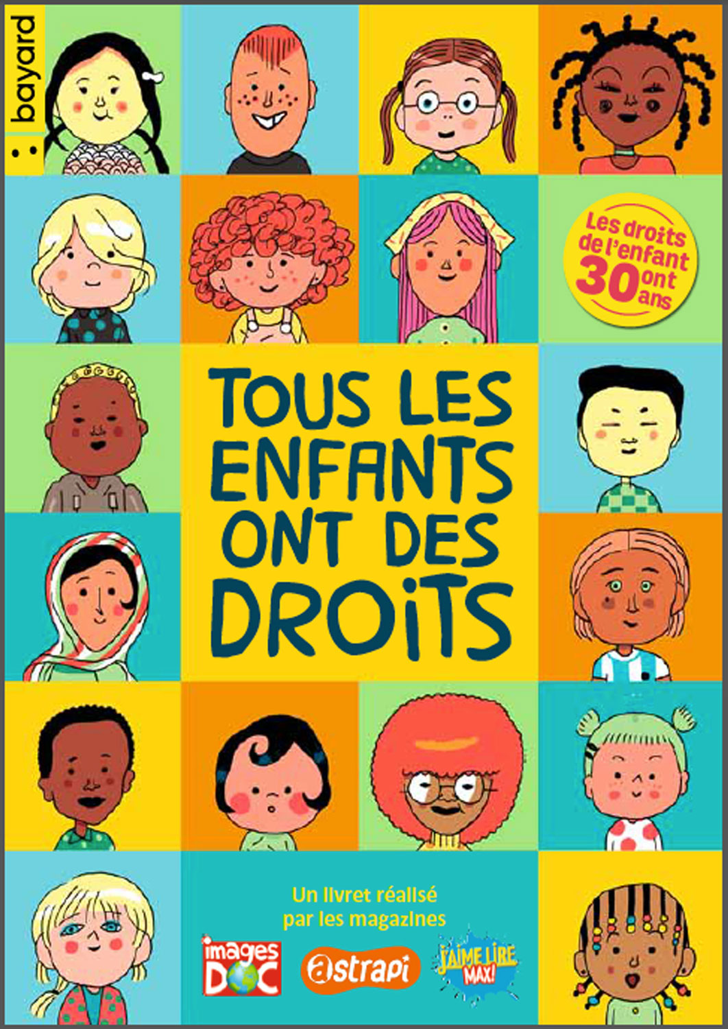 Pour les 30 ans de la Convention des Droits de l’Enfant en 2019, plusieurs magazines ont publié en commun cette petite brochure qui rappelle les droits des enfants © Copie d’écran