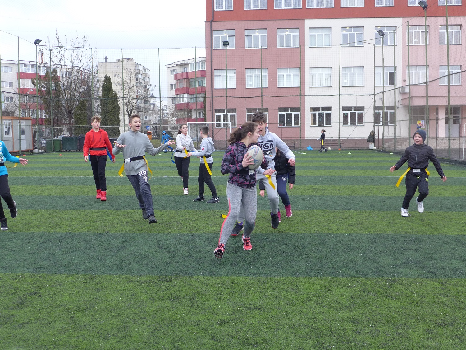 Pas de contact, ni de plaquage au rugby tag.