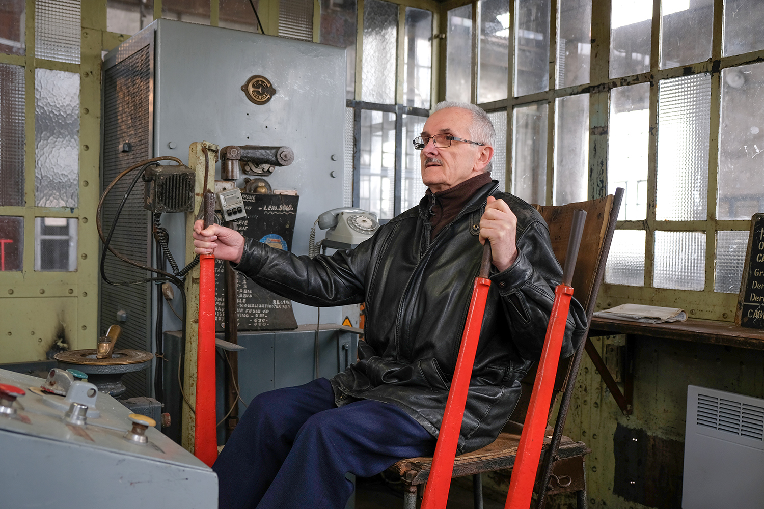 Pierro, ancien mineur, a participé à la remise en route de la machine d’extraction.