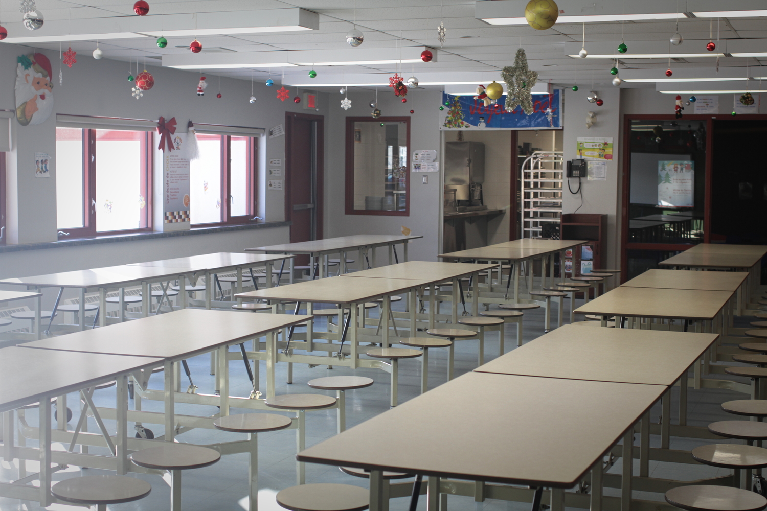 La cantine de l’école.