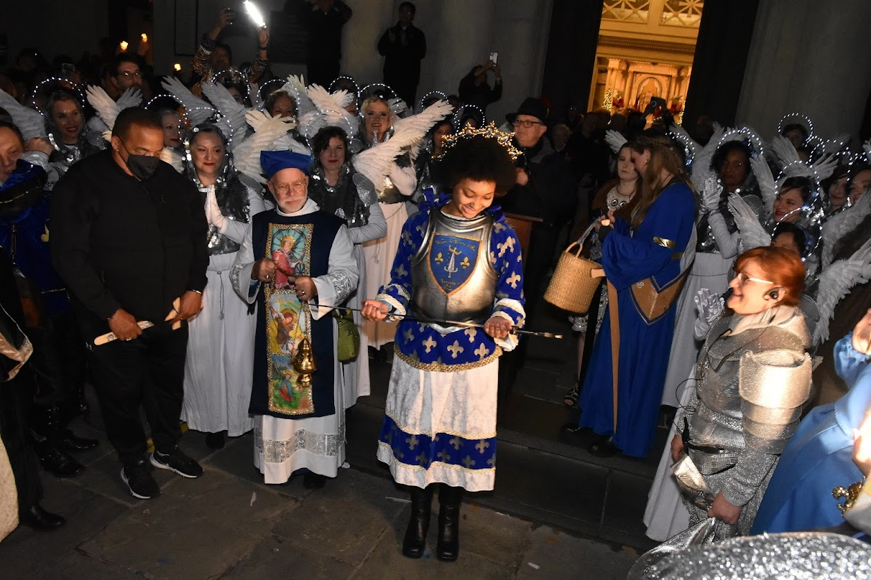 Cérémonie de remise de l’épée lors de la parade du 6 janvier 2024 © Krewe de Jeanne d’Arc