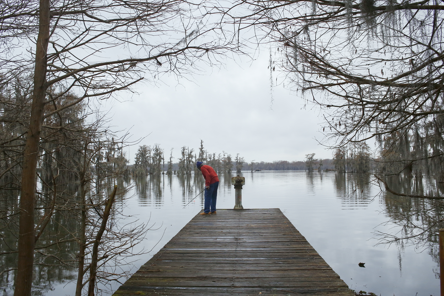 Pêcheur au Lake Martin © Globe Reporters