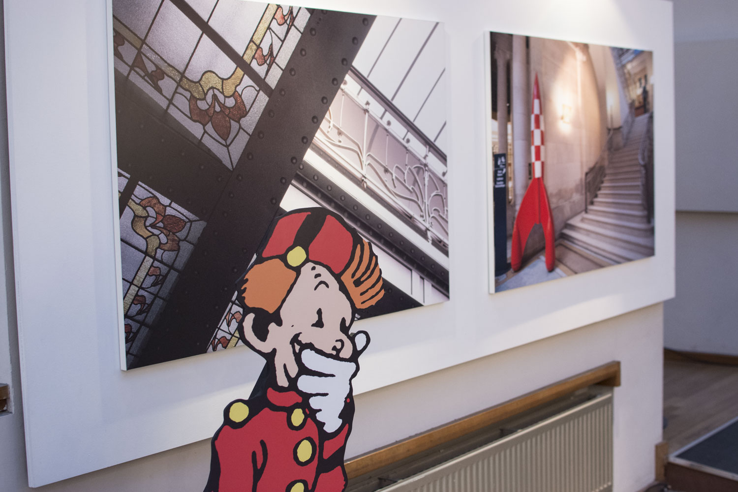 Spirou semble bien se marrer au musée de la BD !