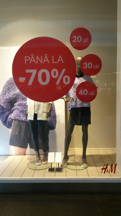 C’est aussi la période des soldes en Roumanie