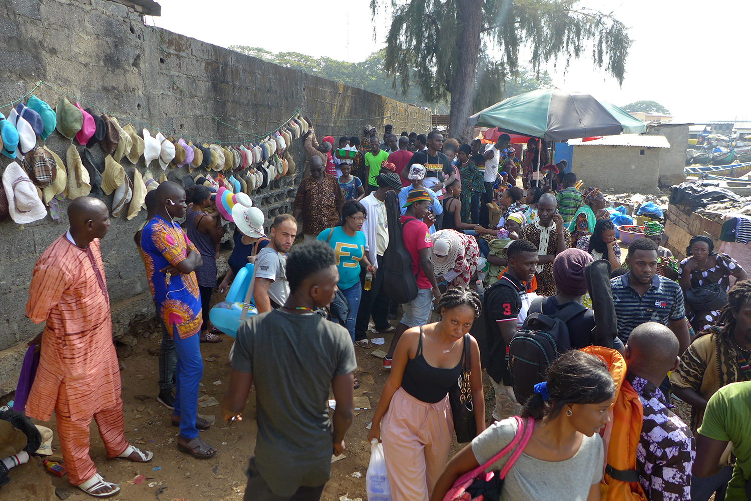 Le port de Boulbinet, situé à l’extrême pointe de la presqu’île de Conakry.