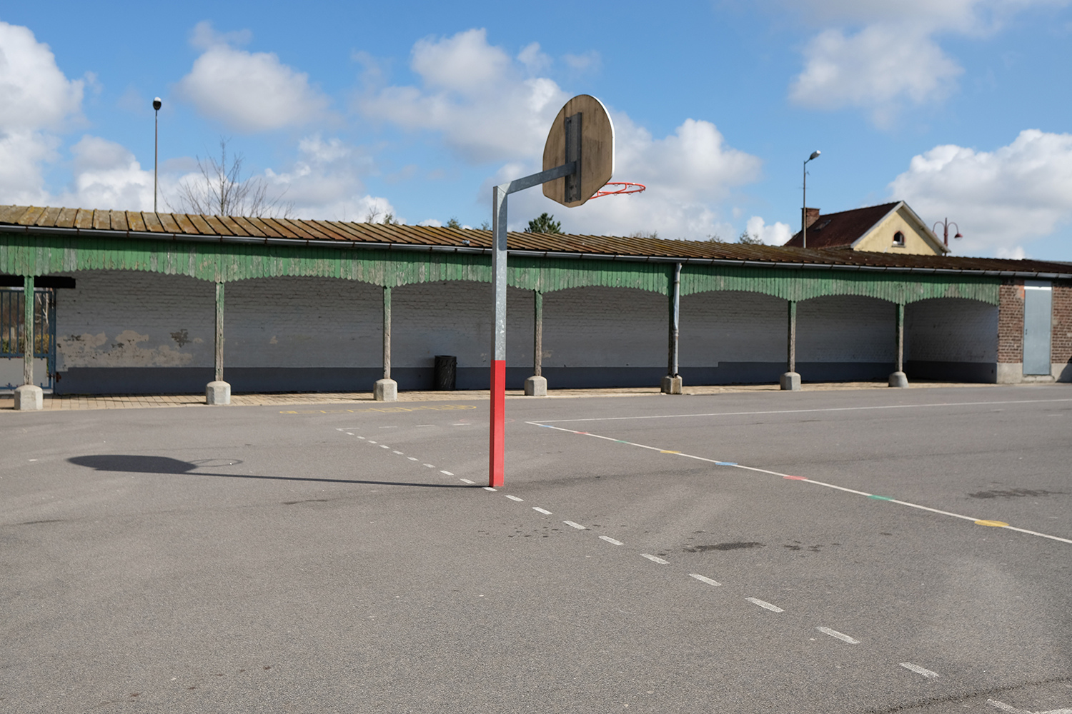 Sous le regard curieux du panier de basket …