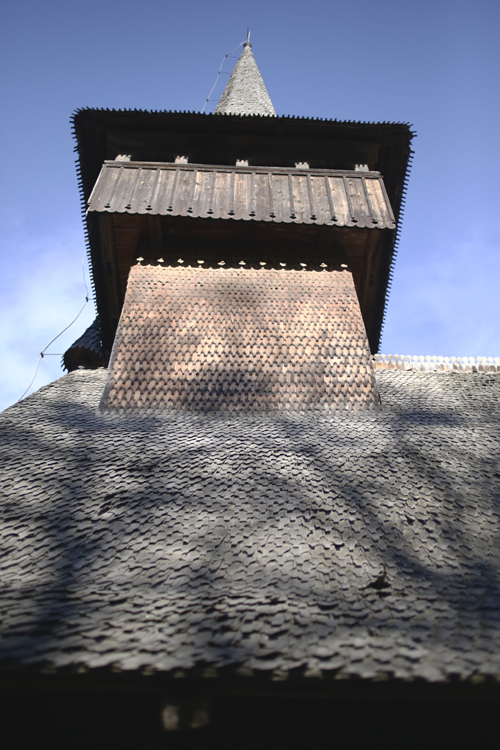 Clocher de l’église exposée dans le parc ethnographique de Cluj