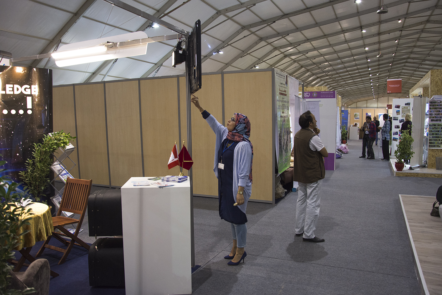 Les stands des associations en zone verte