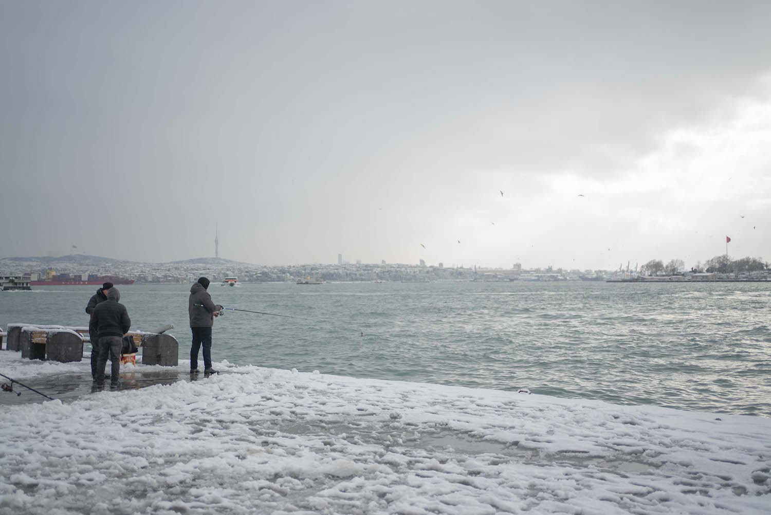 Peu de pêcheurs ont mis le nez dehors !© Globe Reporters