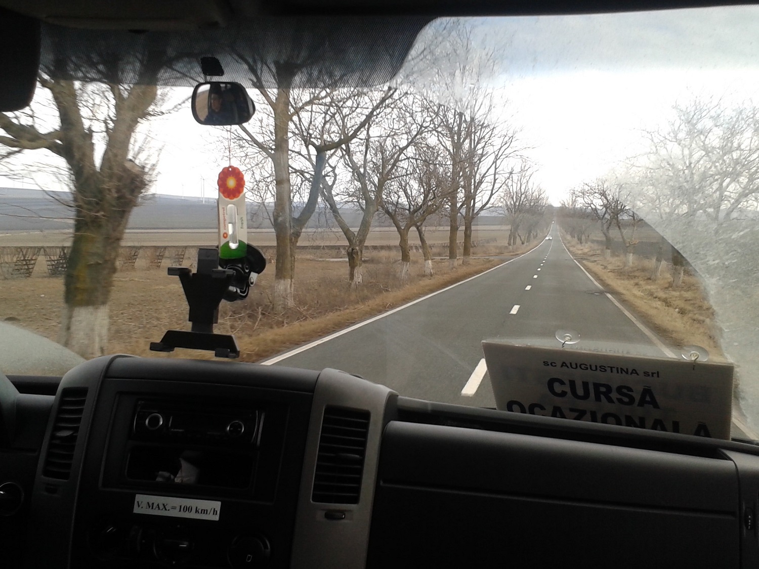 Dans le minibus entre Bucarest et Tulcea.