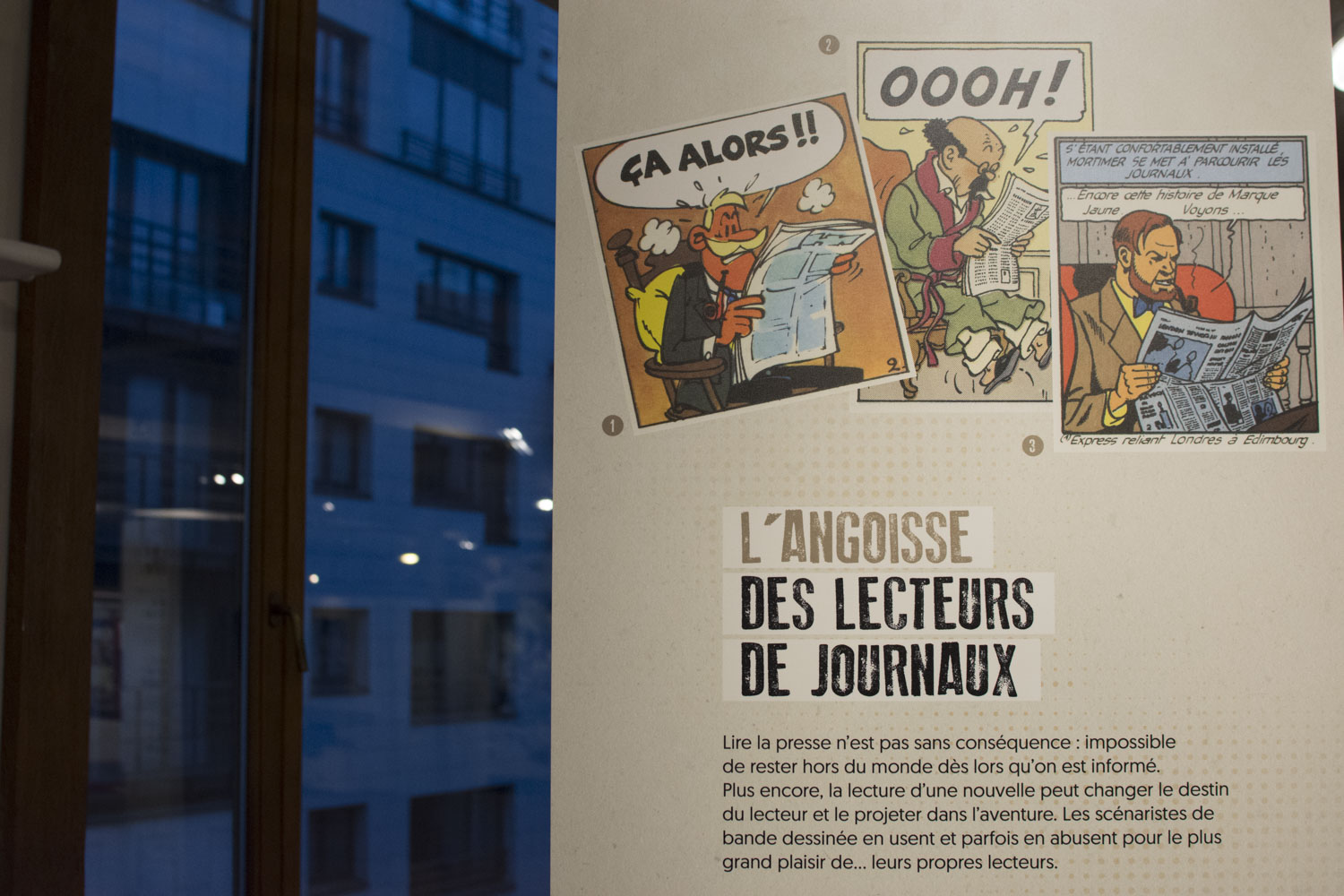 Deviner quoi ? La prochaine exposition temporaire est sur la presse dans la bande dessinée ! 