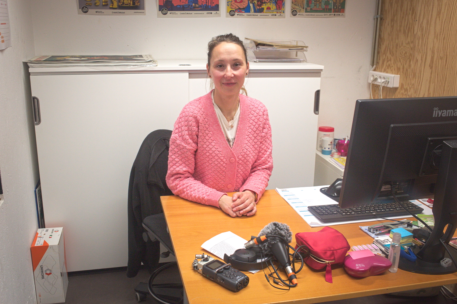 Ania dans son bureau, où a lieu l’interview, pour un bon enregistrement © Globe Reporters