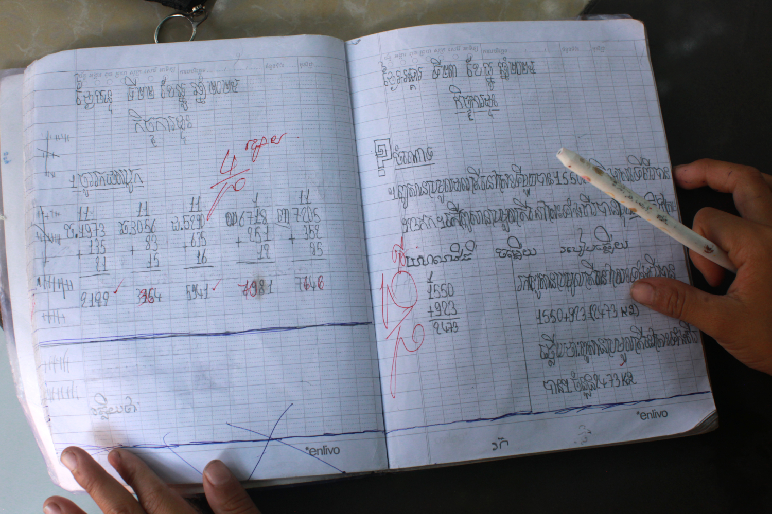 Son cahier d’écolier © Globe Reporters