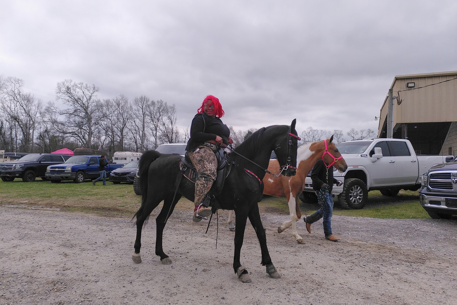 Une des femmes participantes au « trail ride » à Opelousas © Globe Reporters